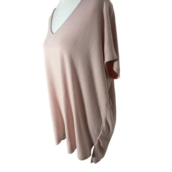Daily Ritual Womens Oversized Size XL V-Neck Tshirt Color Pink - Picture 3 of 5